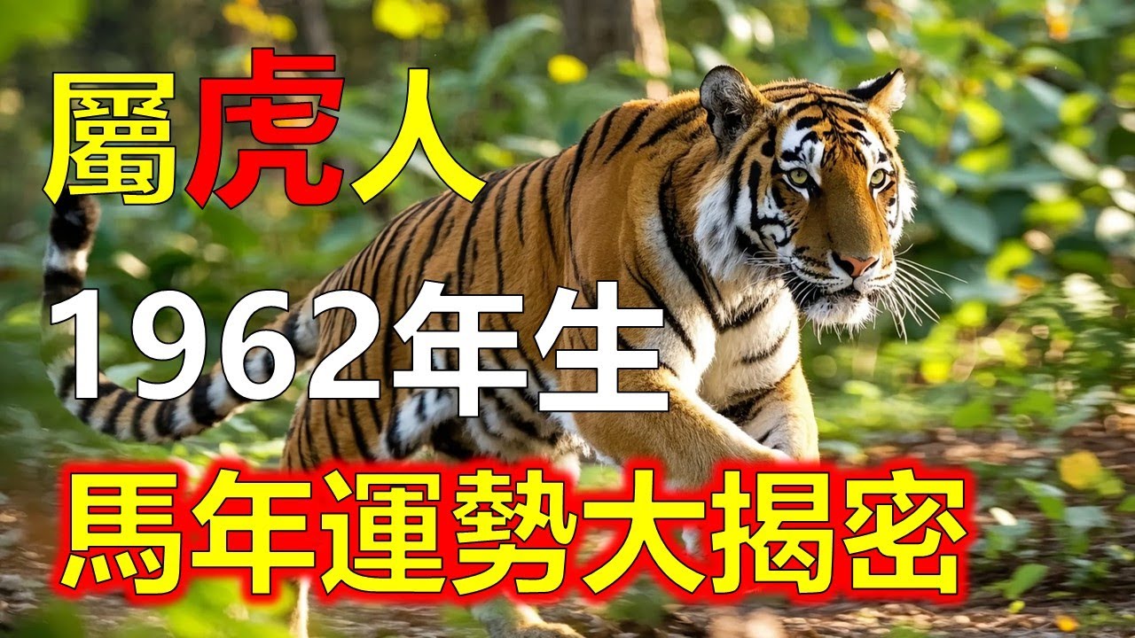 天命翻轉！1962年屬虎人撐到今年底，10年財路自開，富貴擋不住！2026年。#2026虎#生肖虎 #1962 虎