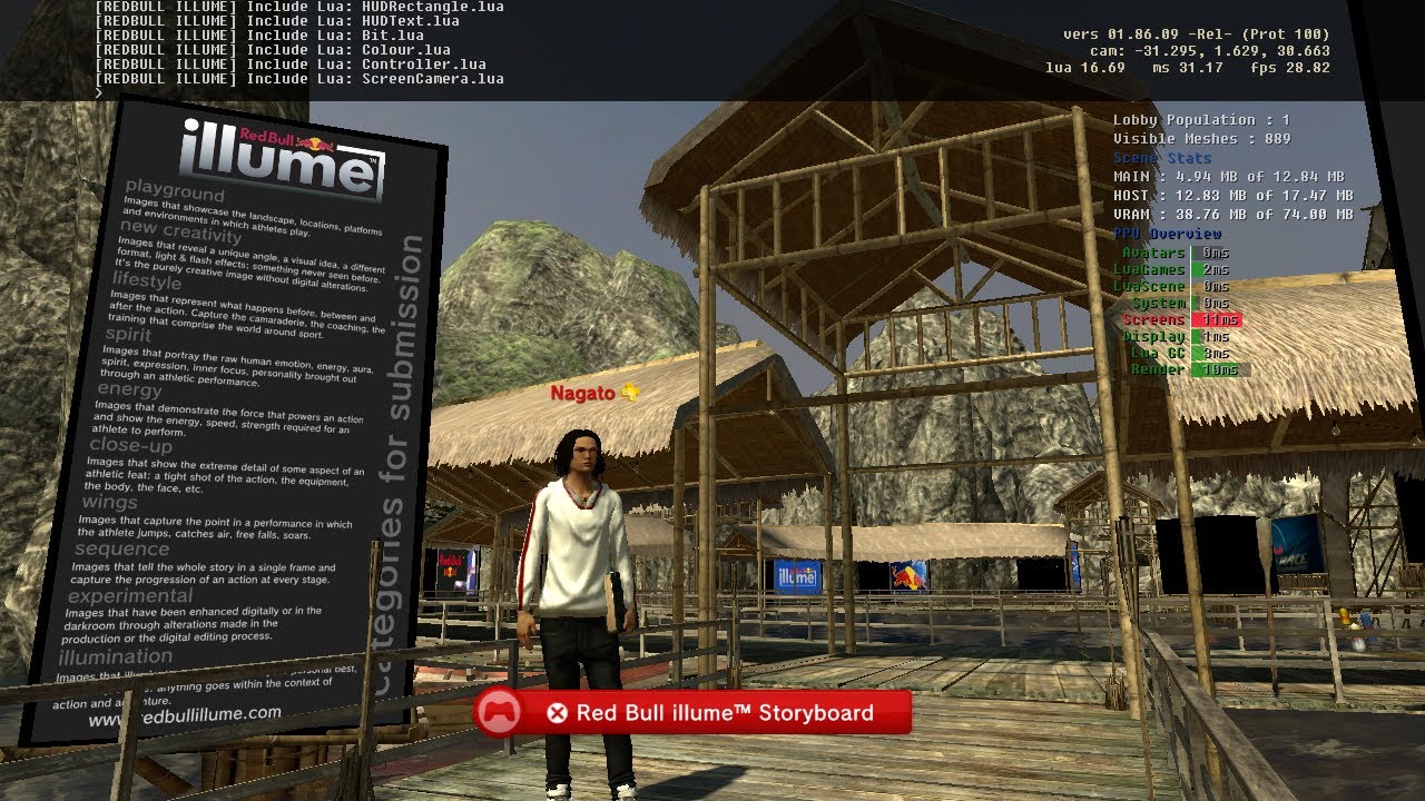 Red Bull illume&trade; Storyboard PlayStation Home 1.86 Offline Client | 8K 60FPS Test Footage
