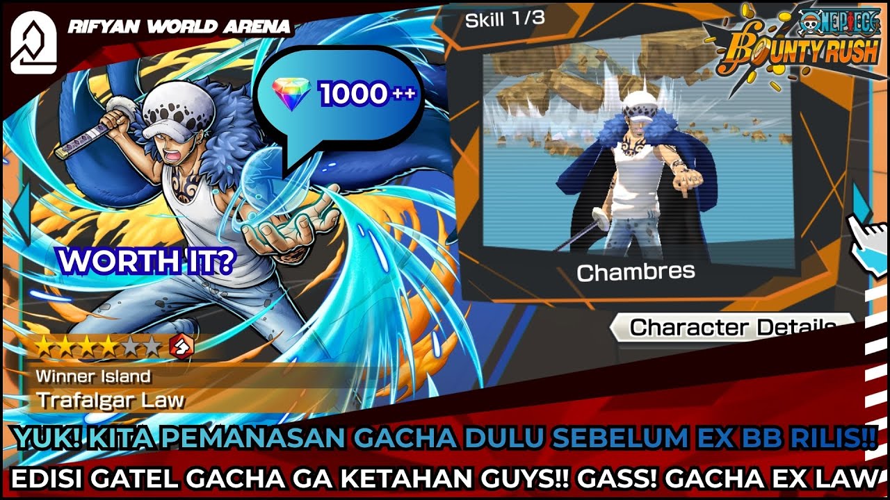 YUK! KITA PEMANASAN GACHA EX LAW DULU SEBELUM EX BLACKBEARD BESOK RILIS!! - ONE PIECE Bounty Rush