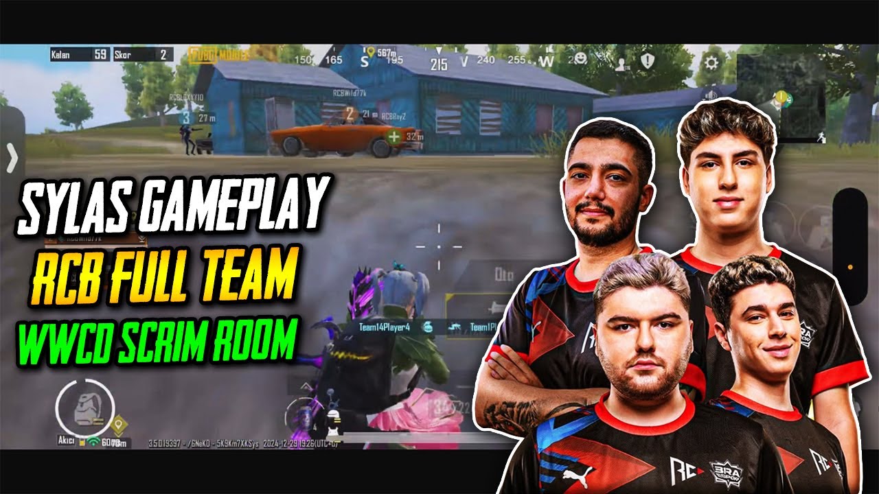 PUBG Mobile Turkey : Sylas Gameplay RCB Full team scrim room WWCD