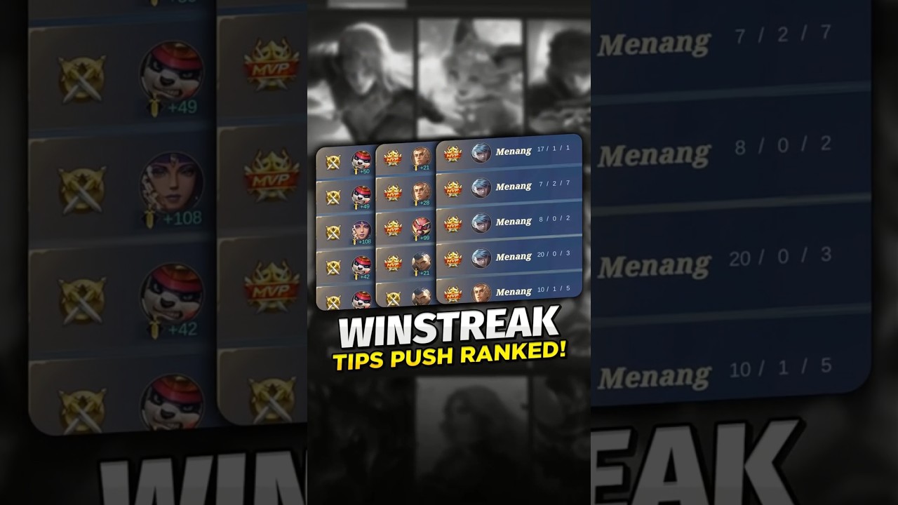 Cara Winstreak di Ranked Solo & Partyan!  #mlbbshorts #mlbb