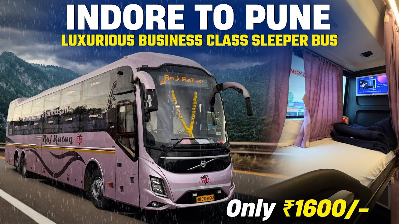 Indore To Pune Volvo Bus Journey in Business Class with Personal TV | Raj Ratan Travels