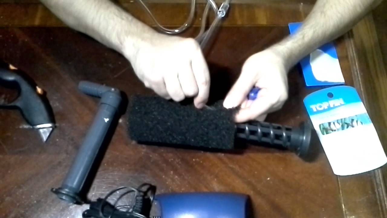 HOW TO:  make DIY Fry Tank filter or shrimp tank filter using air stone