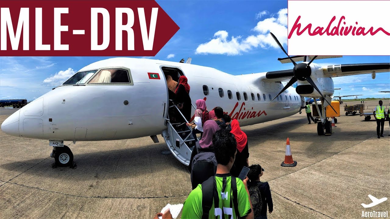 MALDIVIAN DASH-8 Q300 | TRIPREPORT | MALE - DHARAVANDHOO | Q2 242 | DOMESTIC FLIGHT ON MALDIVES 4K