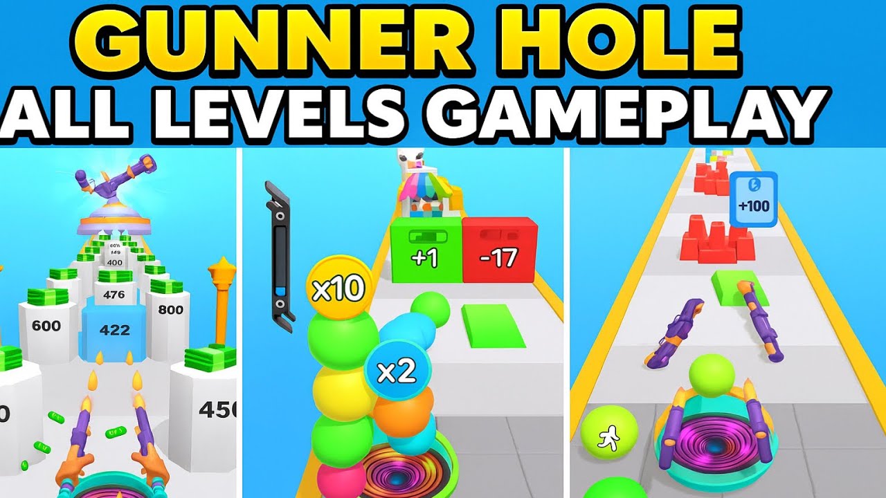 Gunner Hole - All Levels Gameplay Pop Pi (Levels 26-30)