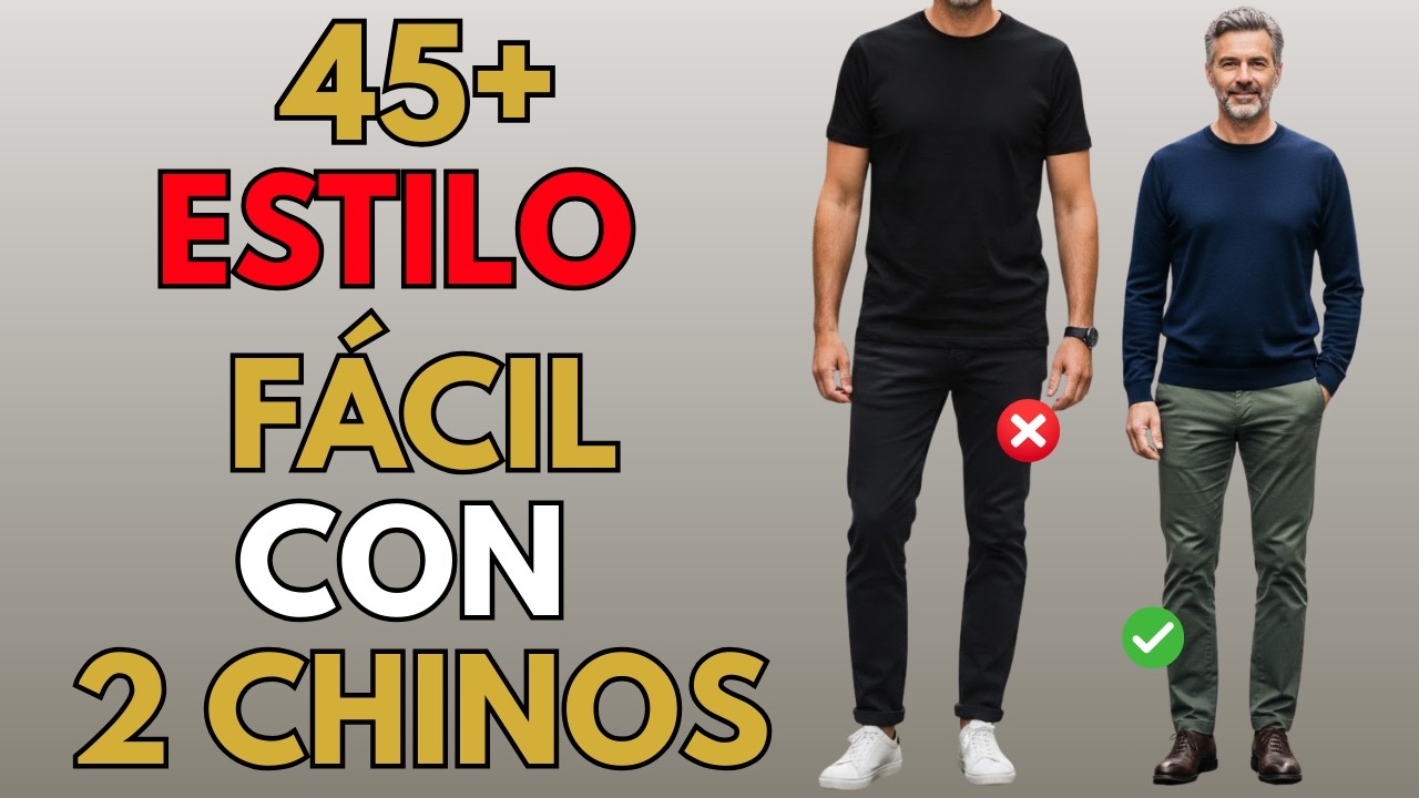 Una semana con chinos: 5 outfits infalibles para hombres mayores de 45 | Hombres 45+ Casual
