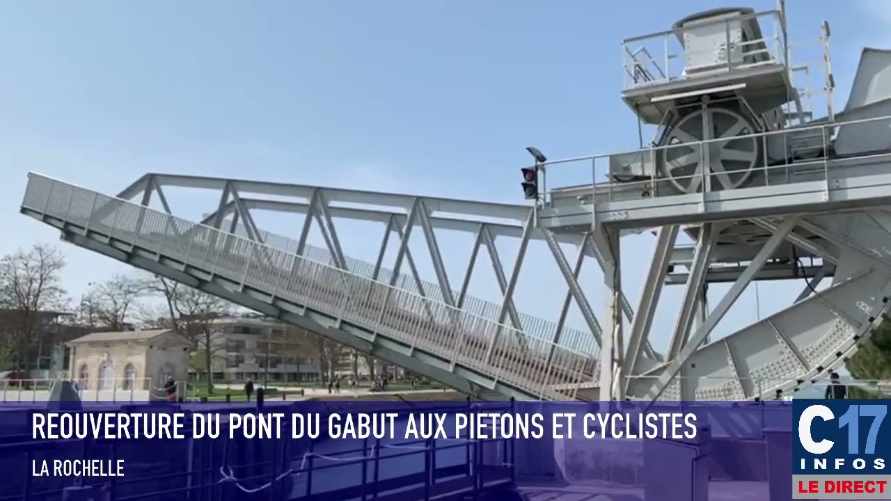 Réouverture du pont du Gabut La Rochelle aux piétons et cyclistes
