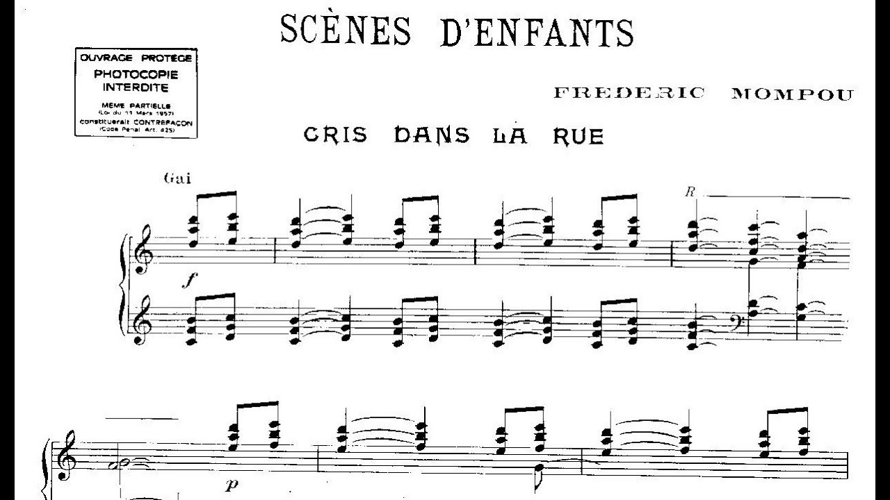 Frederic Mompou: Scènes d'enfants (1918)