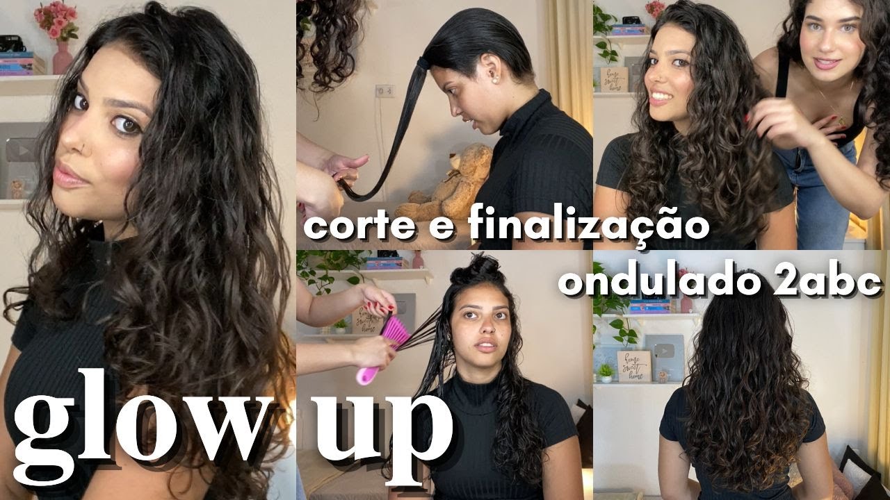 GLOW UP ✨ corte e finalização em cabelo ondulado 2ABC