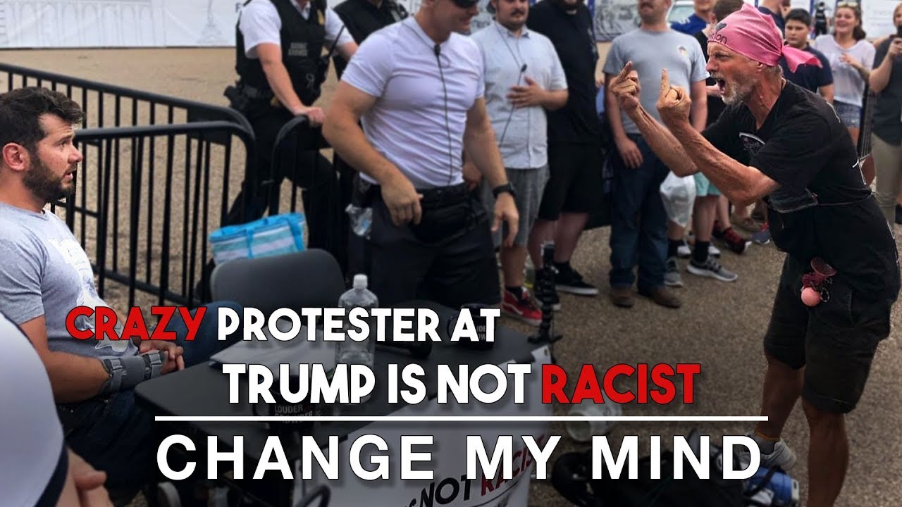 Insane Anti-Trump Protester goes BERSERK on Crowder! | Change My Mind