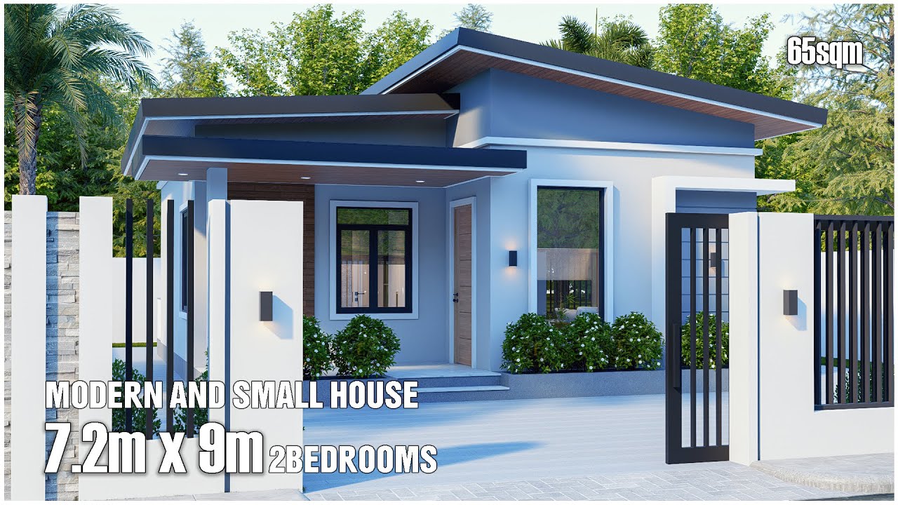 Modern Tiny House Design 7.2 x 9 Meters | 2Bedroom Cozy Living Space