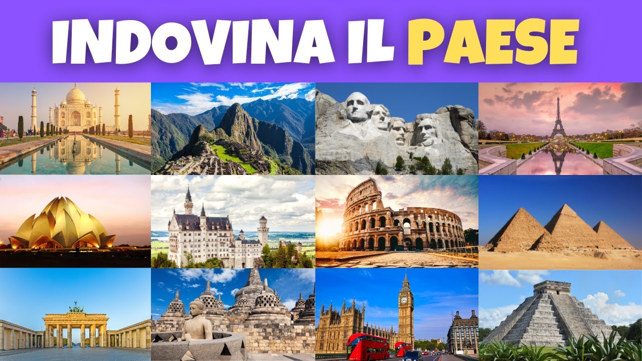QUIZ MONUMENTI: Indovina il PAESE dal monumento! Challenge 50 domande