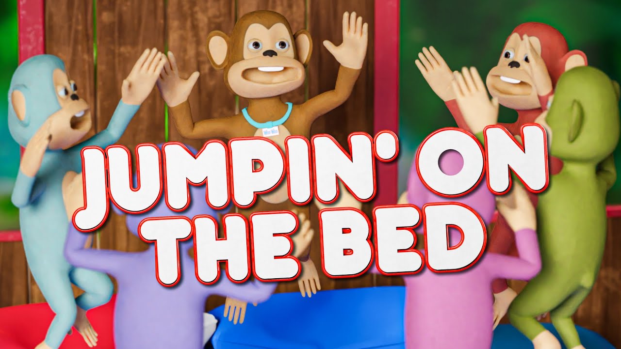 6 Monkeys Jumping on the Bed! | Fun Kids Song 🐒