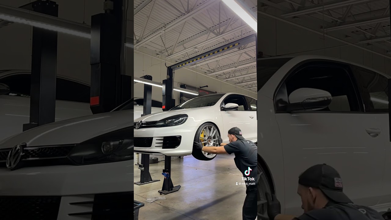 Audi RS6 Big Brake install on VR6 MK6 GTI! #vw #mk6 #vr6 #rs6 #bbk
