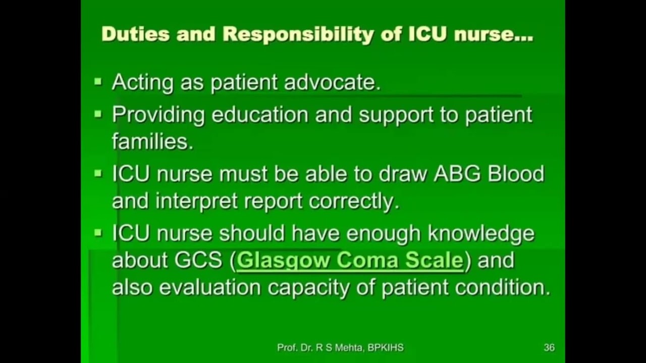 CRITICAL CARE NURSING: UNIT-1 LECTURE-II KMU-INS-BSN 7TH SEMESTER