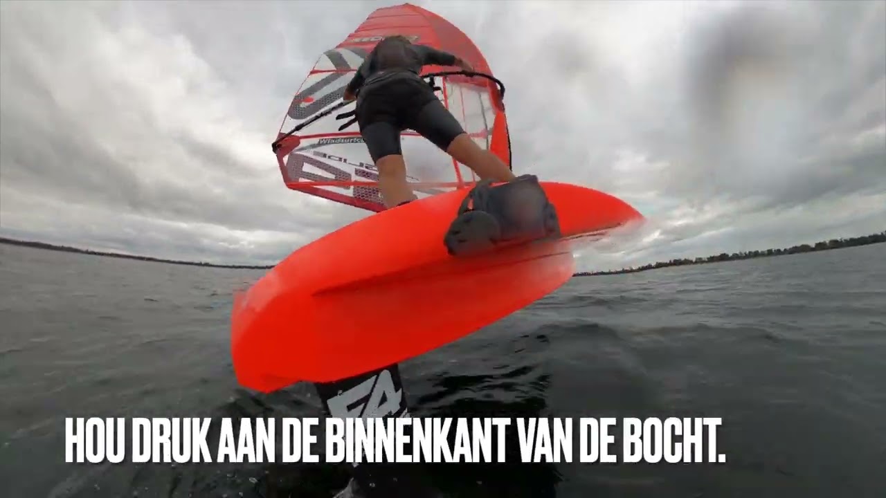WindFoil jibe leren (How to?). English subtitles available.