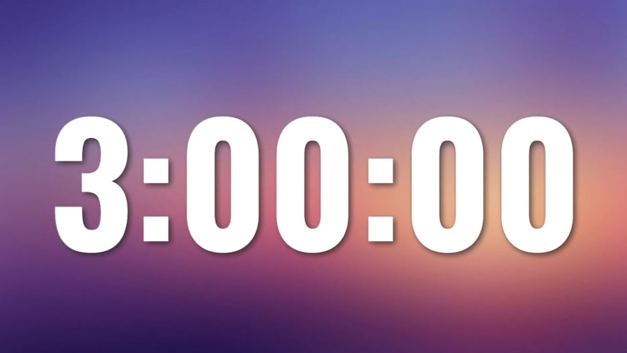 3 Hour Timer - No Sounds, No Ads, No Music