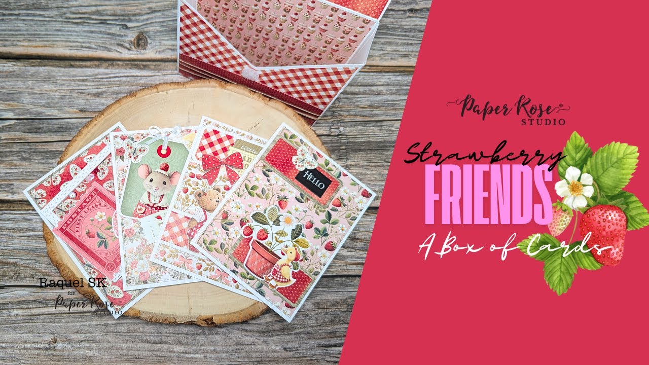 Paper Rose Studio Strawberry Friends A Box of Cards