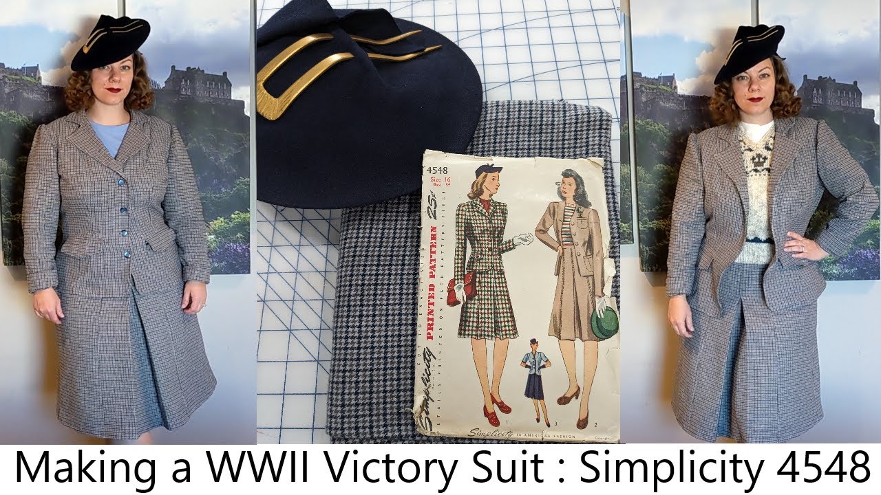 Making a 1940s Victory Suit with Simplicity 4548 #WWIIfashion #vintagefashion #capsulewardrobe