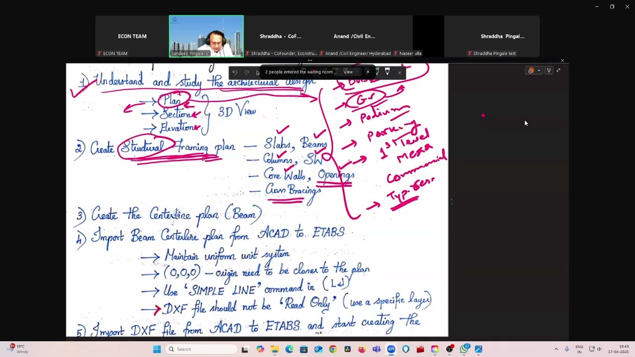 Design a G+5 building with Sandeep Sir.