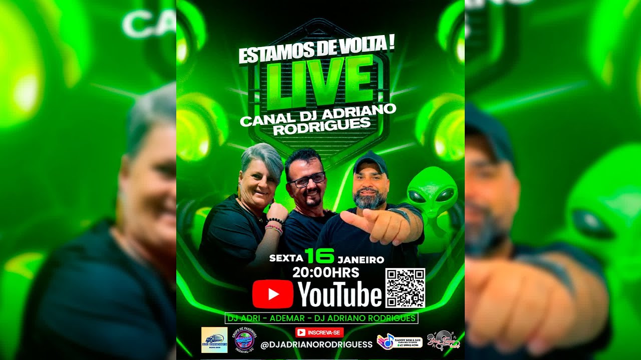 Live 16/01/2026 Canal  DJ Adriano Rodrigues. Sejam todos Bem Vindo!!!!