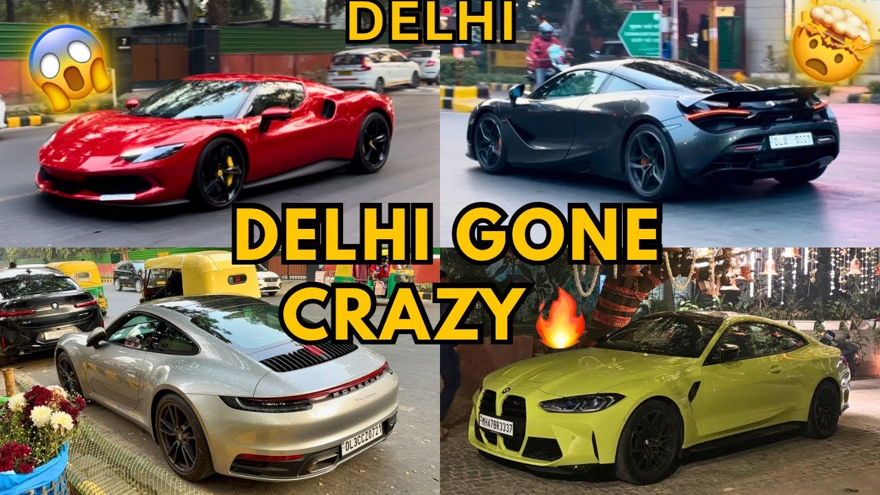 FERRARI, MCLAREN & PORSCHE ON DELHI ROADS 🤯🔥