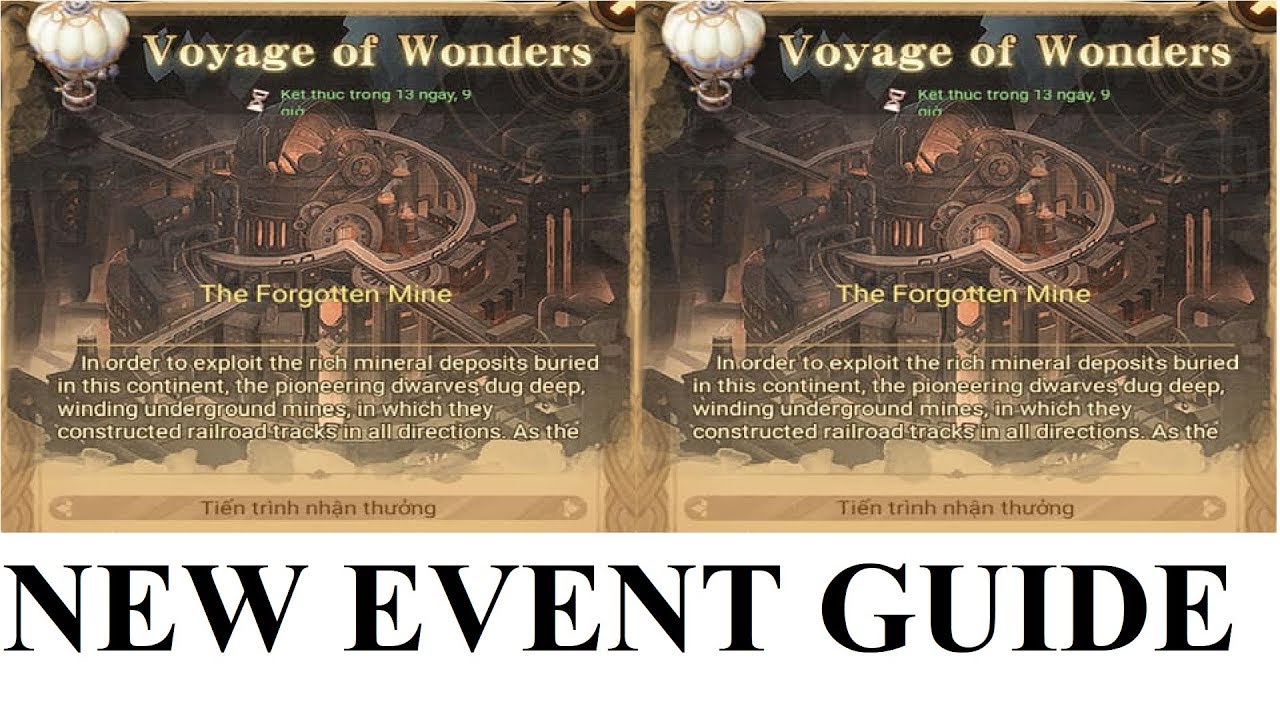 NEW EVENT VOYAGE OF WONDERS THE FORGOTTEN MINE AFK ARENA VIDEO GUIDE