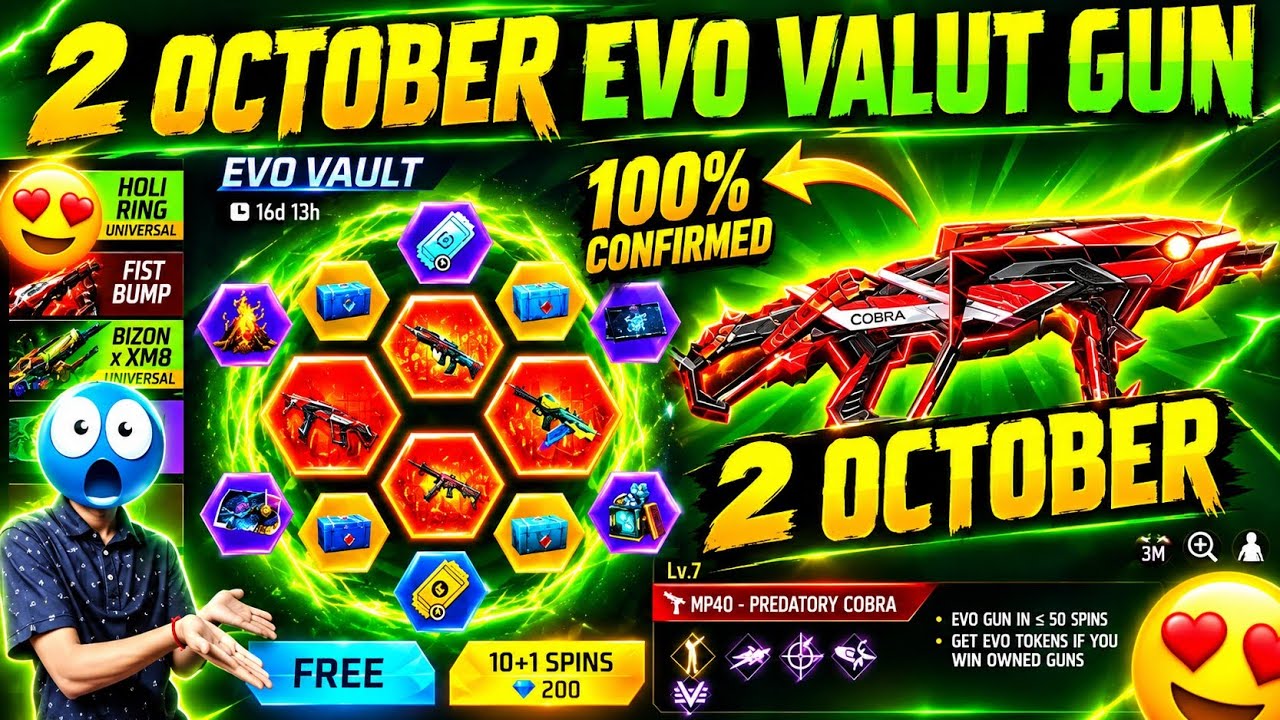 Next Evo Vault Event Free Fire | October Evo Vault 2026 | October Month Evo Vault 2026| Ff New Event