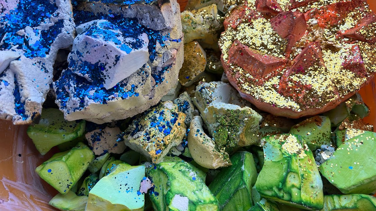 Mudpies & Dyed Gymchalk • @yournewcrushasmr Birthday Collab • Satisfying Gym Chalk • ASMR