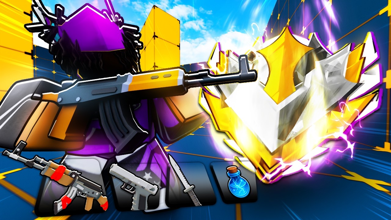 I Used DEFAULT Loadout Only In RANKED.. (Roblox Hypershot)