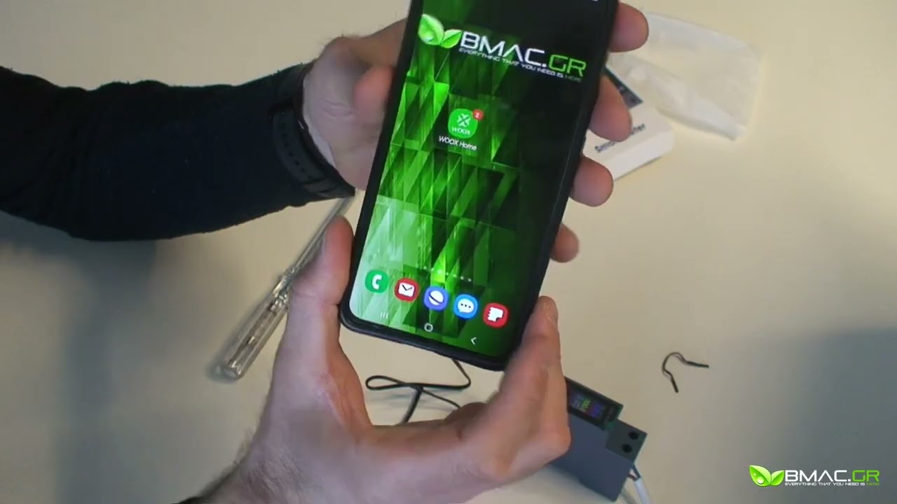 Παρουσίαση – εγκατάσταση WiFi διακόπτη ράγας BMC-DV2-GR με αισθητήρα θερμοκρασίας και LCD – BMAC.GR