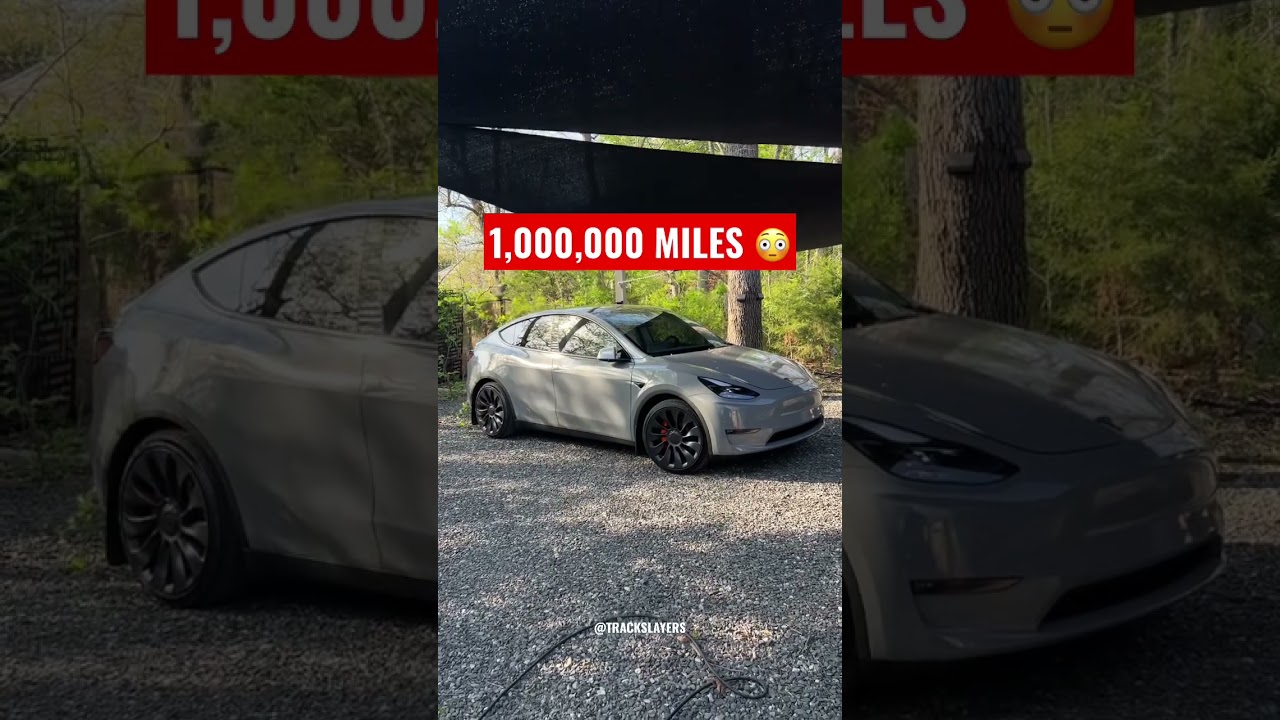 ⚠️*НЕНАДЕЖНАЯ* TESLA МОДЕЛИ Y ПРОЕЗЖАЕТ 1 000 000 МИЛЬ НА ОДНОЙ БАТАРЕЕ 😳 🤬 #Shorts #Short