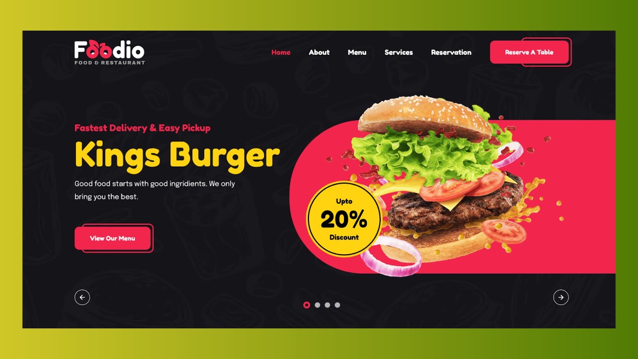 How to Create a Responsive Restaurant Website using HTML CSS & JavaScript