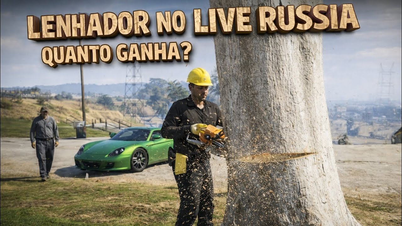 Lenhador Cortando Árvores No Live Rússia GTA RP Ep.35