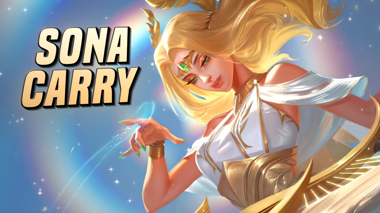 Sona Triple Kill!🎹💛 Challenger Sona Support Carry!