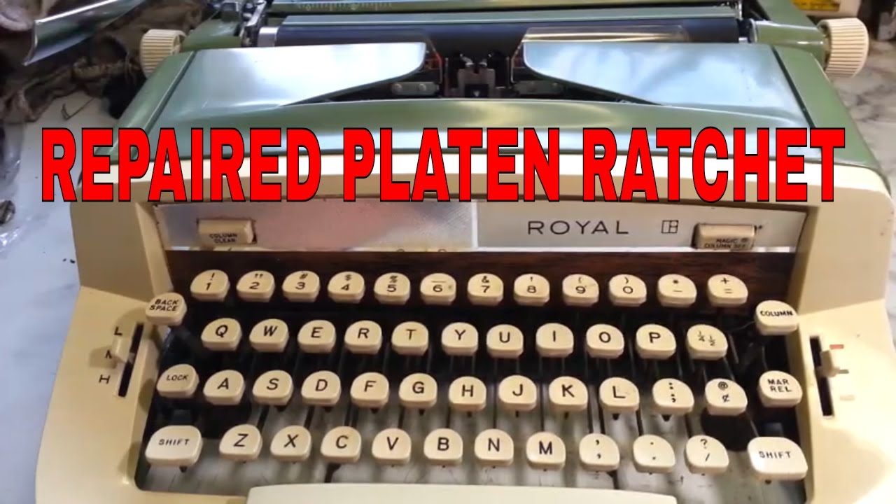 Royal Sabre Safari Typewriter Platen Variable Index Ratchet Repair