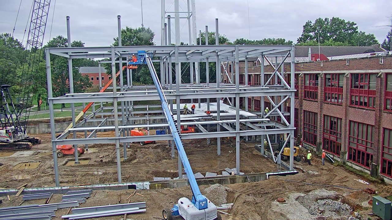 Academic Building Construction Time Lapse August-October 2019 | Rose-Hulman Institute of Technology