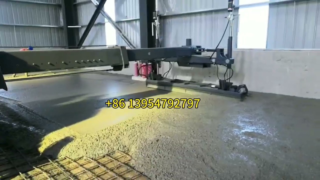 💯1 Machine, 1 Operator: Telescopic Laser Screed Does It All