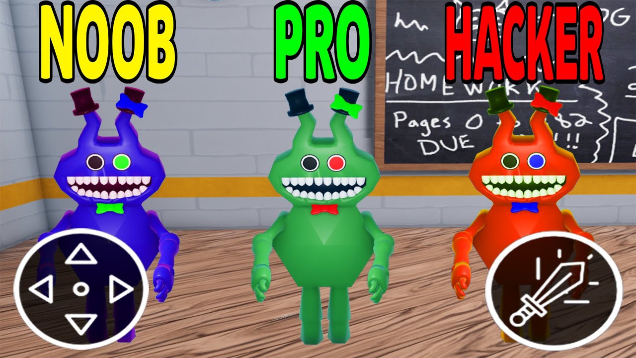Team School Escape! (TEAMWORK OBBY) - Miss Happy Morph -  NOOB VS PRO VS HACKER