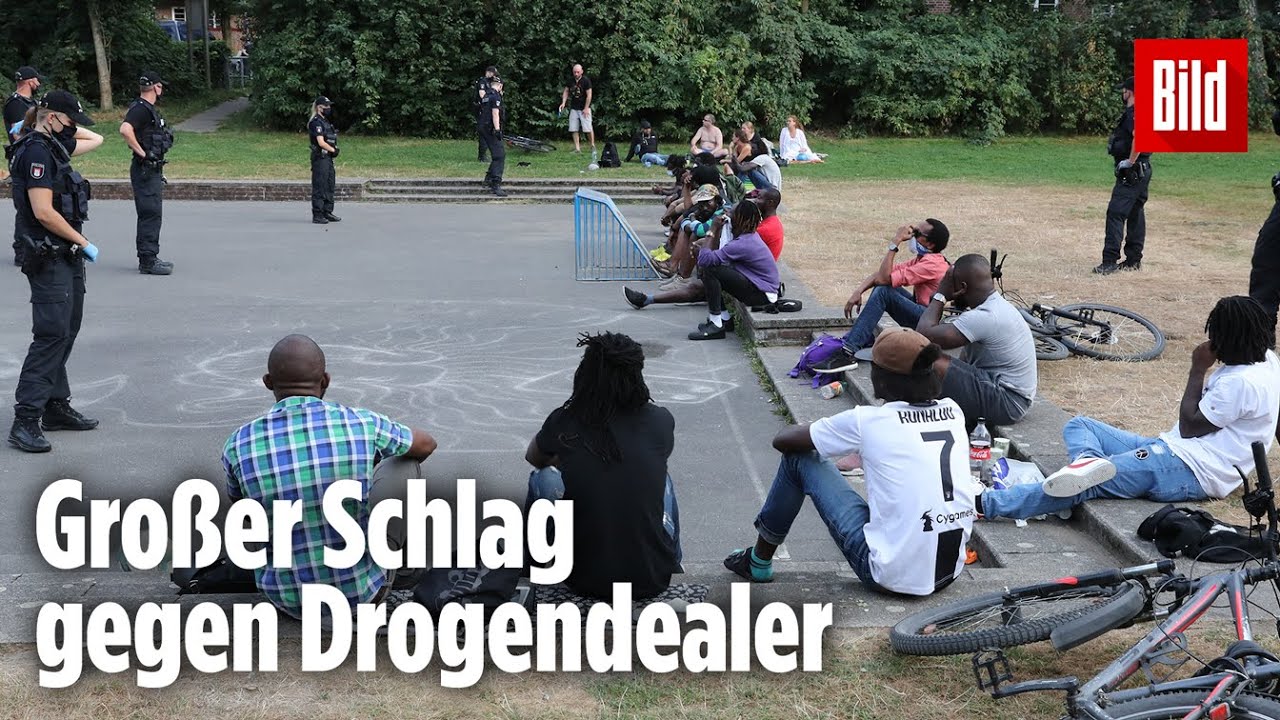 Drogen-Razzia auf einem Spielplatz in Hamburg-Dulsberg