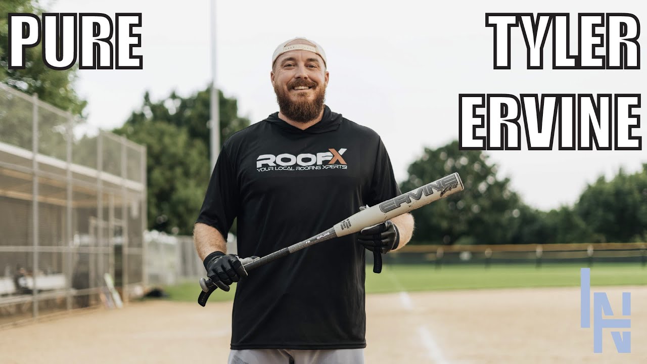 Тайлер Эрвин размахивает своей фирменной битой Pure | Обзоры биты USSSA 240 Slowpitch | LNH