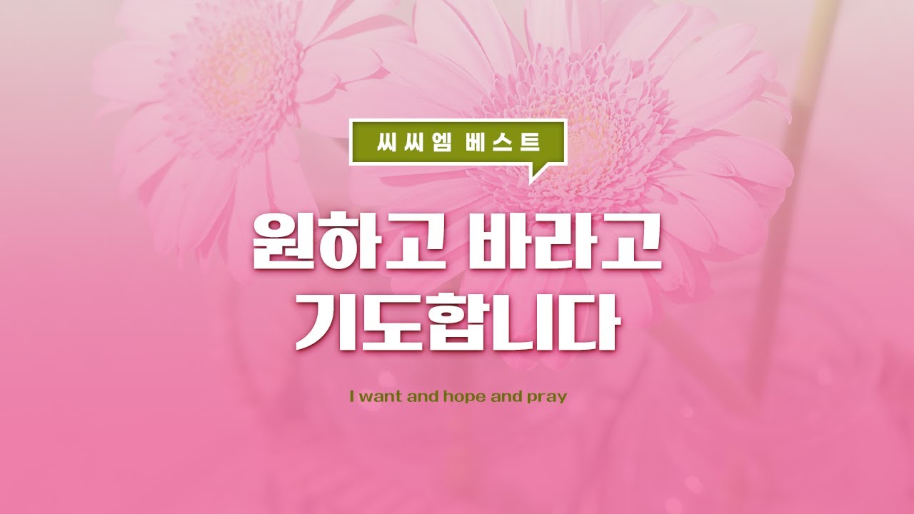 [씨씨엠 베스트 찬양모음] 원하고 바라고 기도합니다