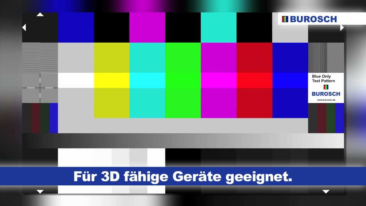 Fernseher optimieren mit dem Blue-Only Testbild