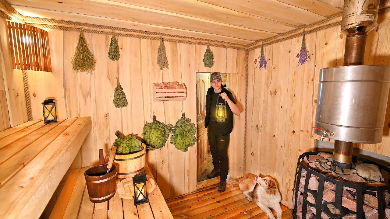 Off Grid Sauna in the Forest | I'm Making a Concrete Foundation For My New Log Home.
