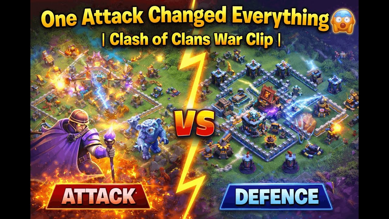 One Attack Changed Everything 😱  Clash of Clans War Clip