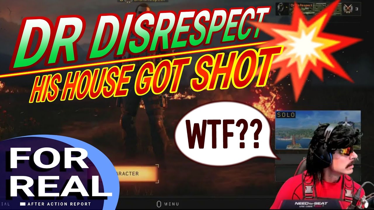 An insane and REAL GUN FIRE shooting at Dr. Disrespect's house while live broadcasting