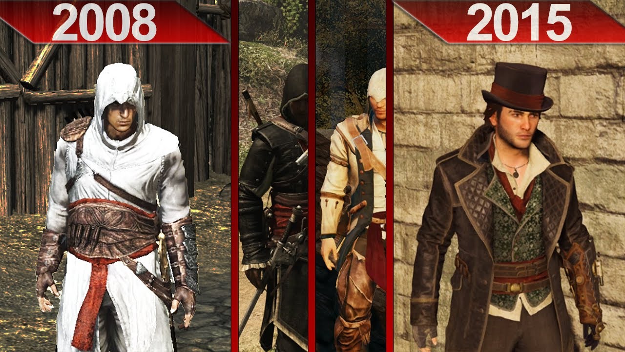 Evolution of Assassin's Creed Graphics | PC | ULTRA | 2008 - 2015