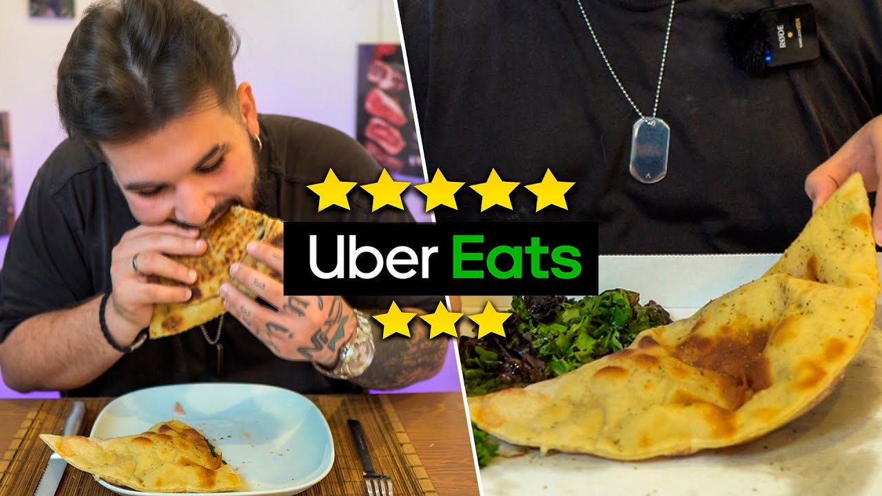 PROVEI A PIZZA CALZONE COM PIOR E MELHOR AVALIAÇÃO DO UBER EATS! - T1 EP.12
