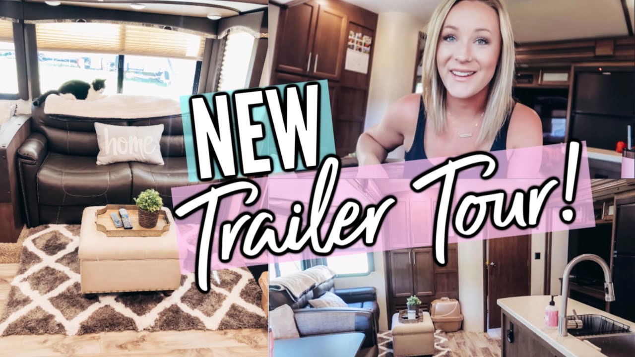RV TRAILER TOUR!! // HOW WE ORGANIZED FOR FULL TIME RV LIVING - Keystone Cougar 34TSB