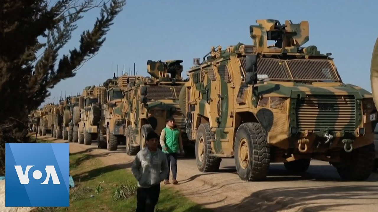Turkish Military Convoy Seen Near Syrian Town of Batabu